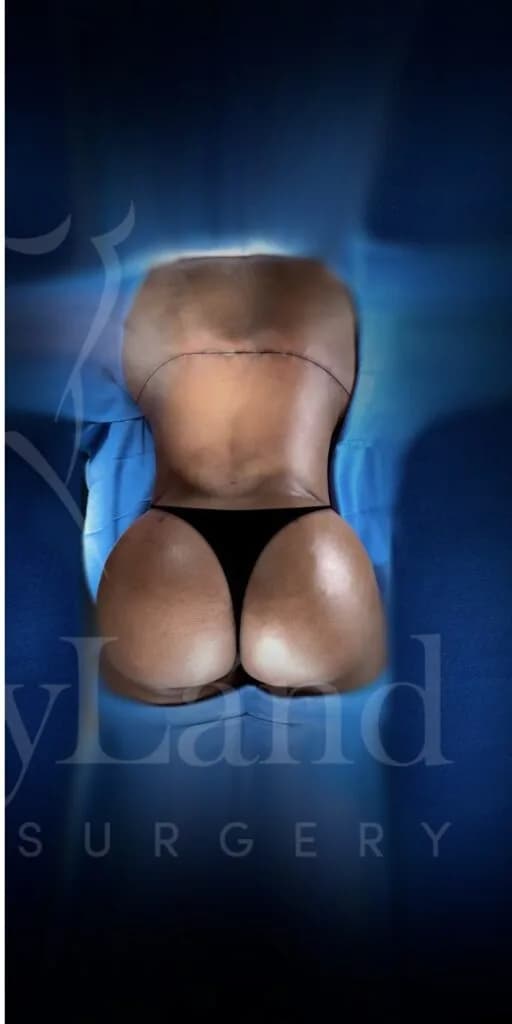 Aumento de glúteos BBL después por Dr. Oliver Simmons en Miami · Beautyland Plastic Surgery