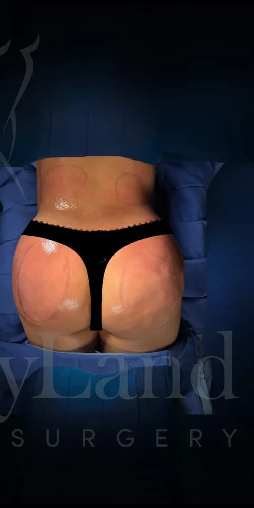 Aumento de glúteos BBL después por Dr. Oliver Simmons en Miami · Beautyland Plastic Surgery